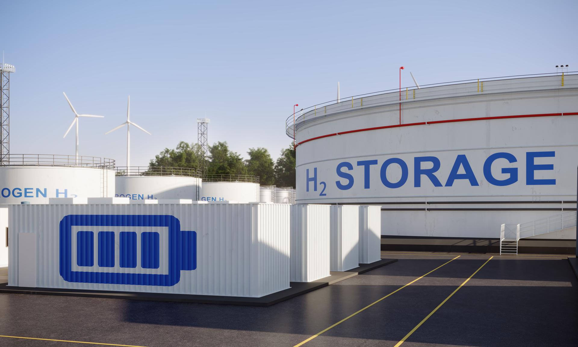 Energy storage system with Li-ion battery containers